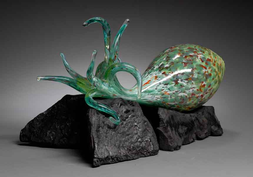 botanical Kali - Mori hot sculpted glass